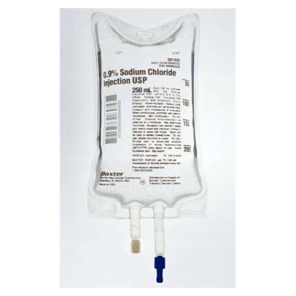 Sodium Chloride 0.9% IV Injection Solution 250mL Strl Vflx Cntnr 250ml/Bg, 36 EA/CA